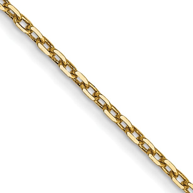 14k Yellow Gold 0.80mm Solid D.C Cable Chain