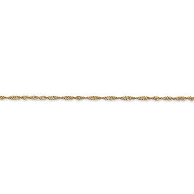 14k Yellow Gold 1.60m Polished Singapore Chain at $ 67.75 only from Jewelryshopping.com