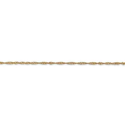 14k Yellow Gold 1.60m Polished Singapore Chain at $ 67.75 only from Jewelryshopping.com