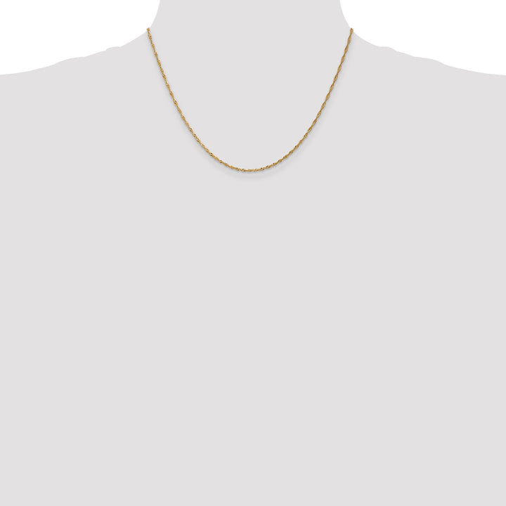 14k Yellow Gold 1.60m Polished Singapore Chain