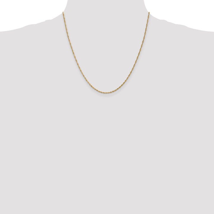 14k Yellow Gold 1.60m Polished Singapore Chain