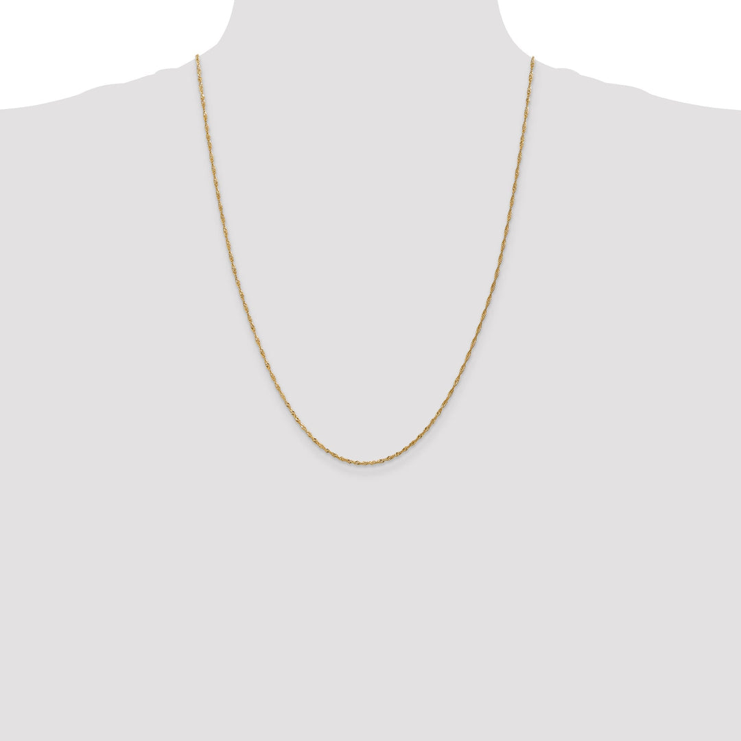 14k Yellow Gold 1.60m Polished Singapore Chain