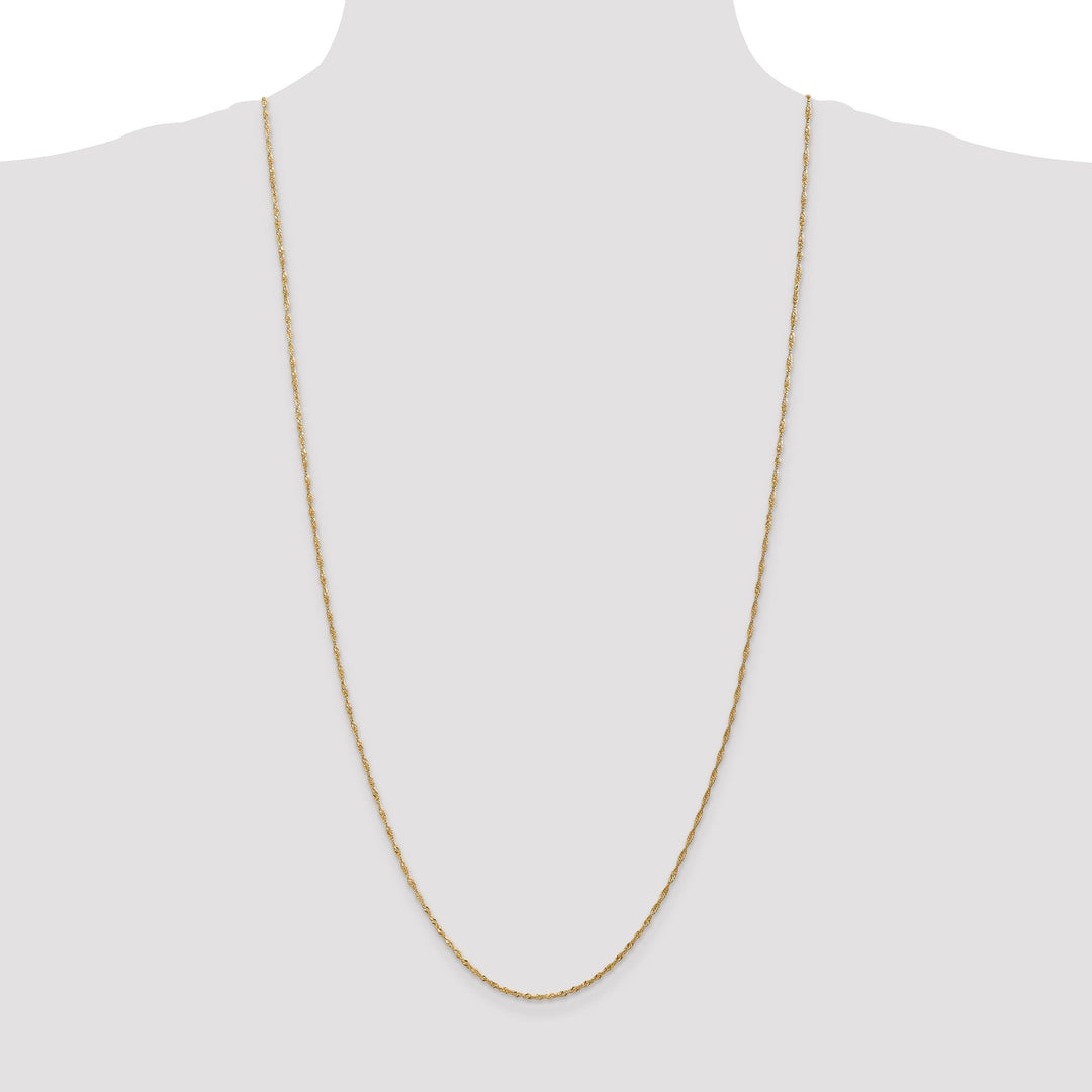 14k Yellow Gold 1.60m Polished Singapore Chain