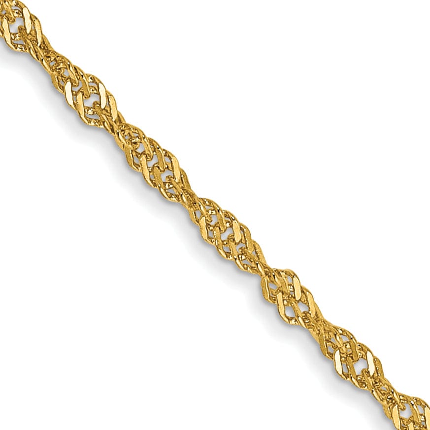 14k Yellow Gold 1.60m Polished Singapore Chain
