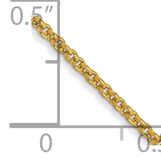 14k Yellow Gold 1.50mm Solid Polish Cable Chain