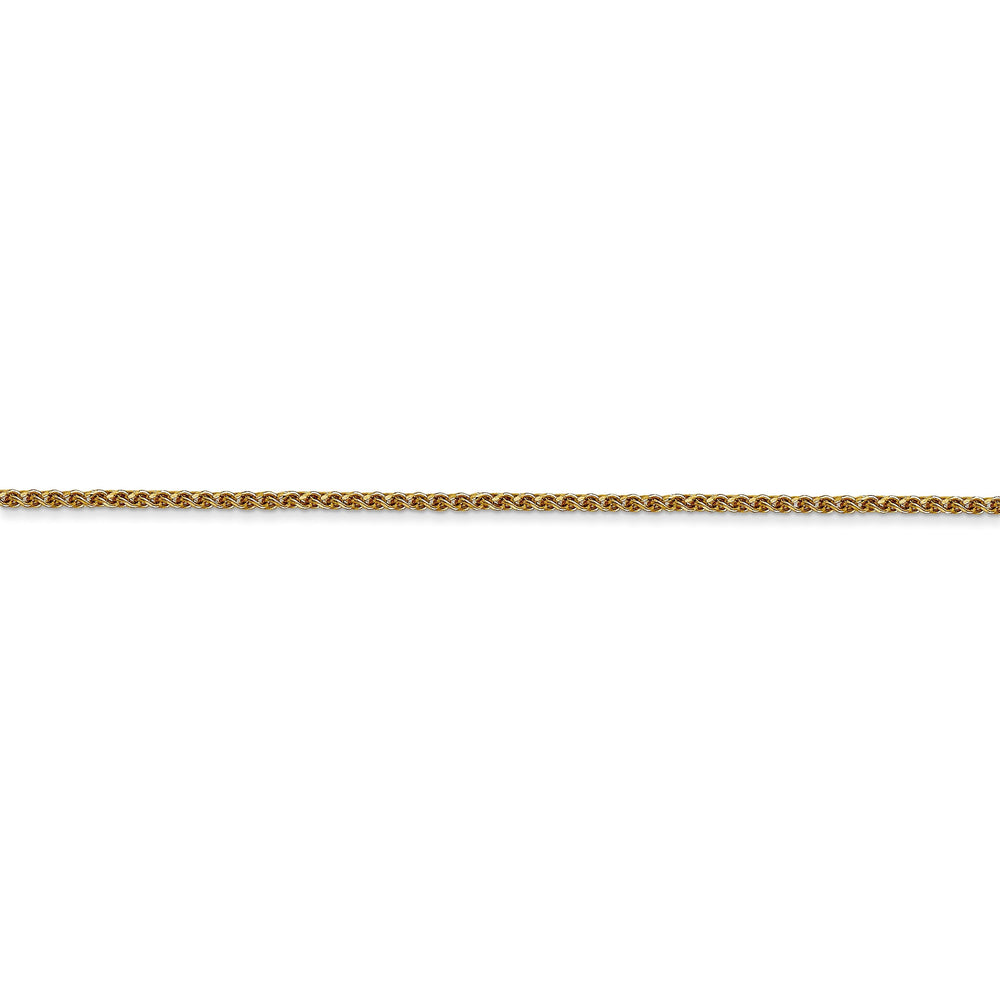 14k Yellow Gold 1.20mm Diamond Cut Spiga Chain