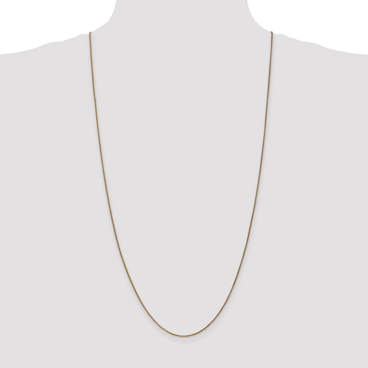 14k Yellow Gold 1.20mm Diamond Cut Spiga Chain