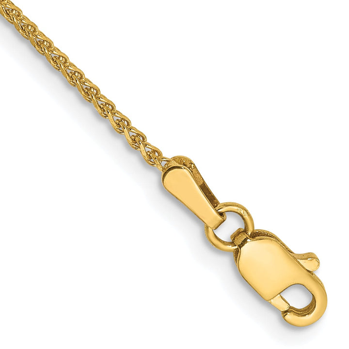 14k Yellow Gold 1.20mm Diamond Cut Spiga Chain