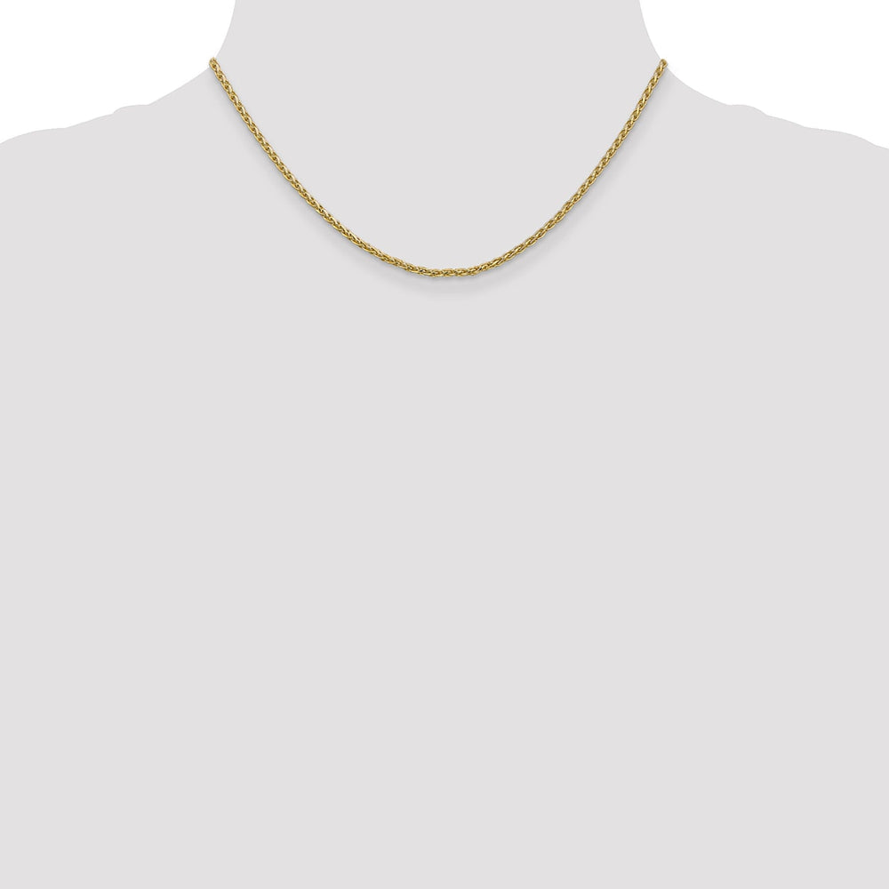 14k Yellow Gold 2.25mm Parisian Wheat Chain