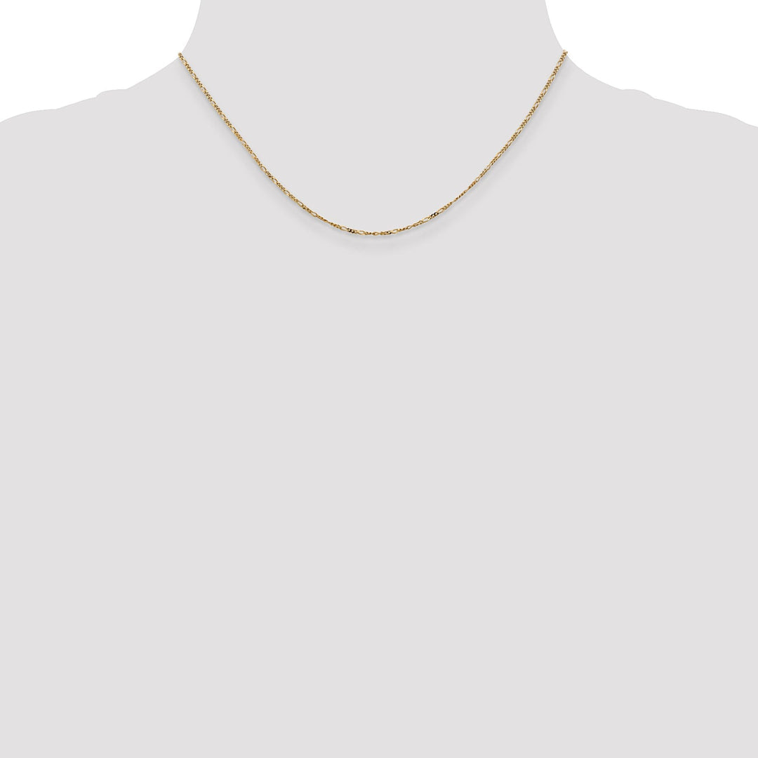14k Yellow Gold 1.25mm Figaro Pendant Chain
