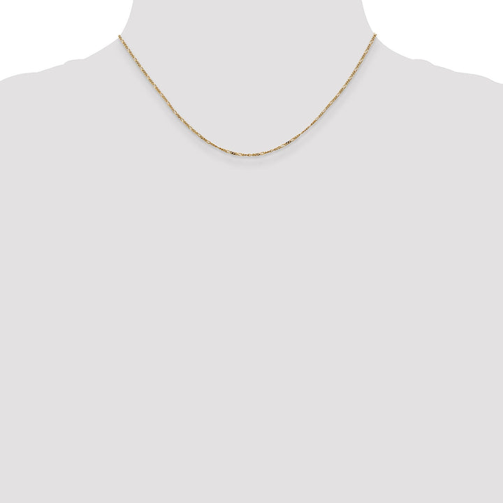 14k Yellow Gold 1.25mm Figaro Pendant Chain