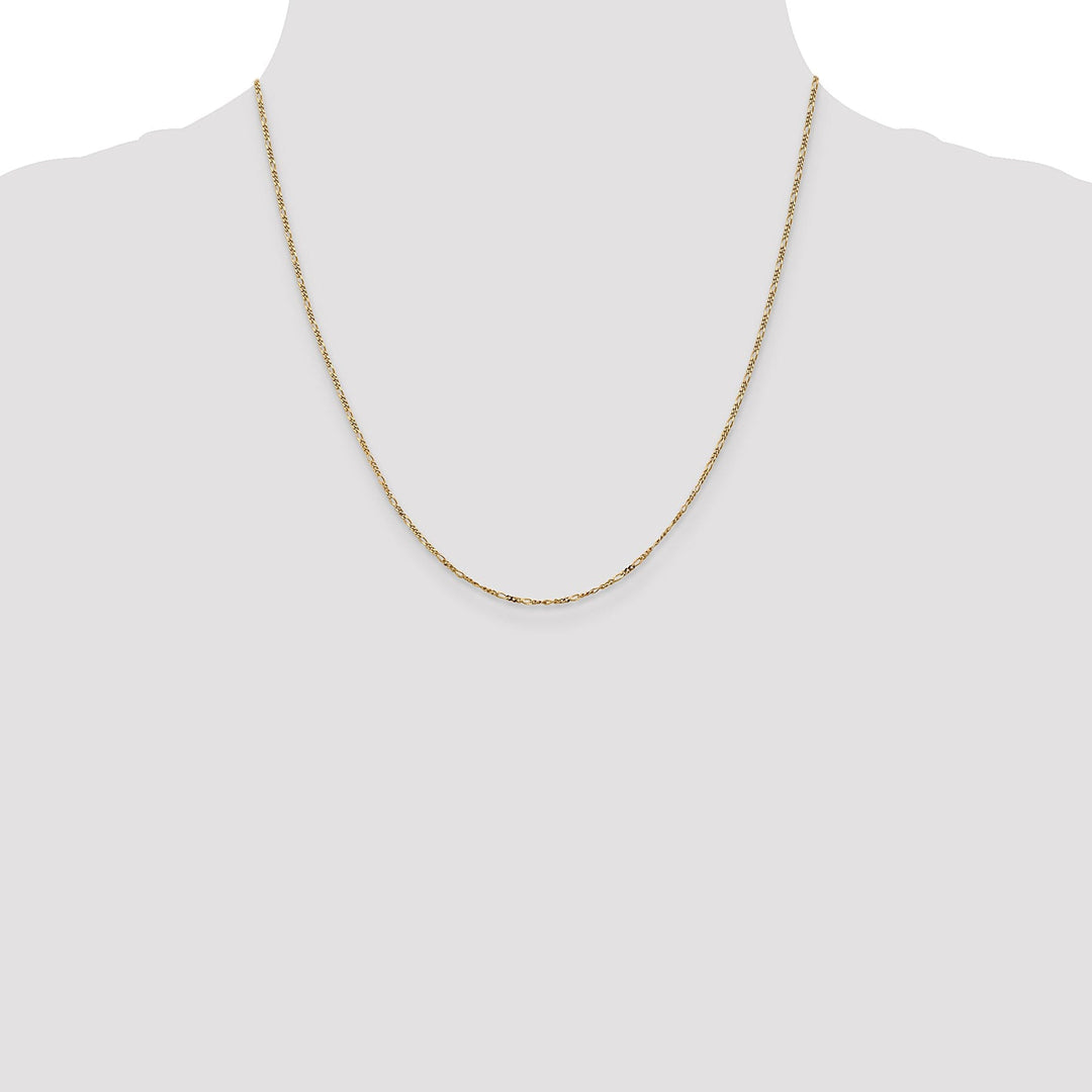 14k Yellow Gold 1.25mm Figaro Pendant Chain