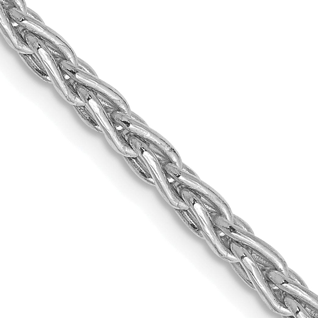 14k White Gold 3.00-mm Parisian Wheat Chain