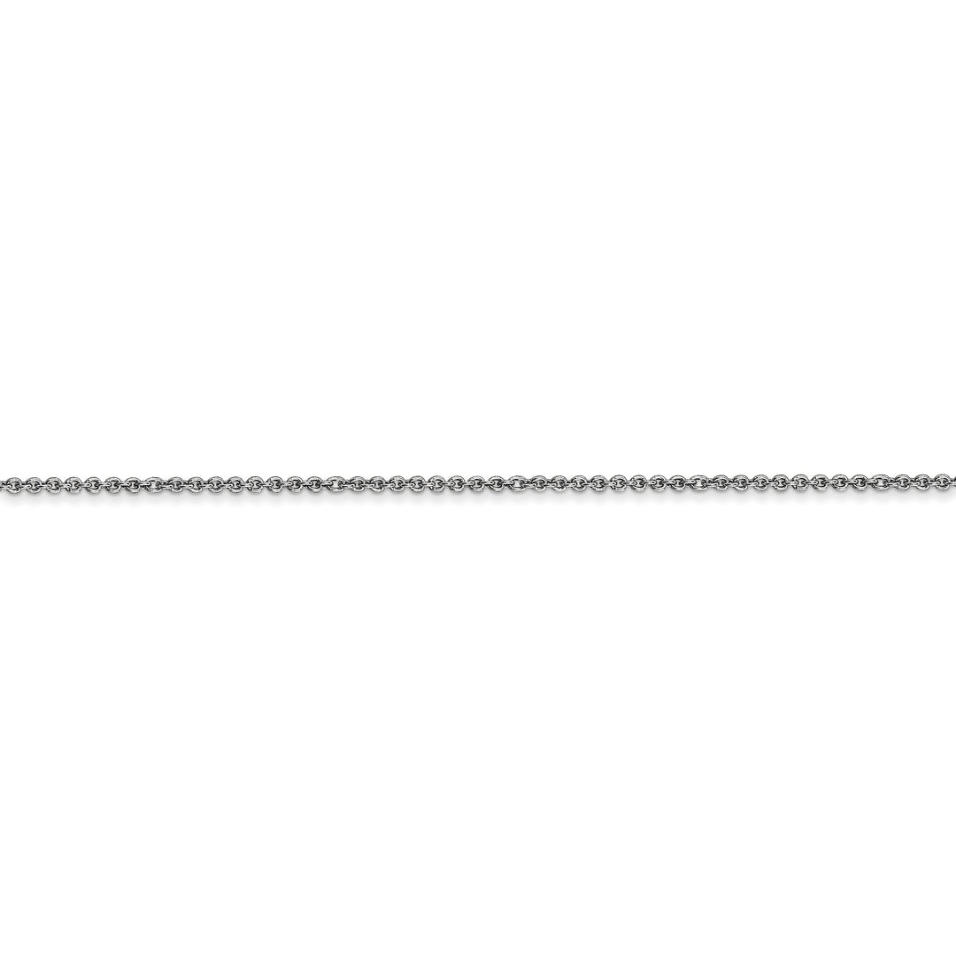 14k White Gold 1.00mm Solid Polish Cable Chain