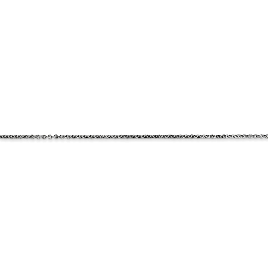 14k White Gold 0.80mm Solid Polish Cable Chain