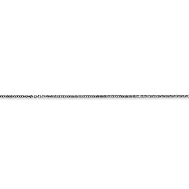 14k White Gold 0.80mm Solid Polish Cable Chain