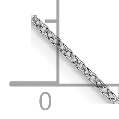 14k White Gold 0.80mm Solid Polish Cable Chain