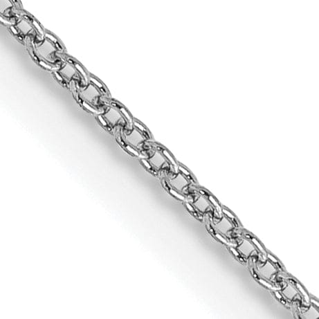 14k White Gold 0.80mm Solid Polish Cable Chain