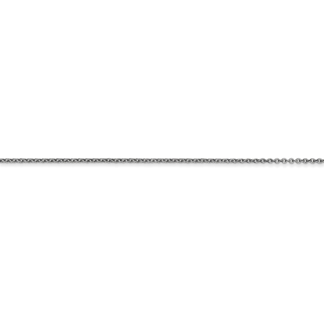 14k White Gold 0.80mm Solid Polish Cable Chain