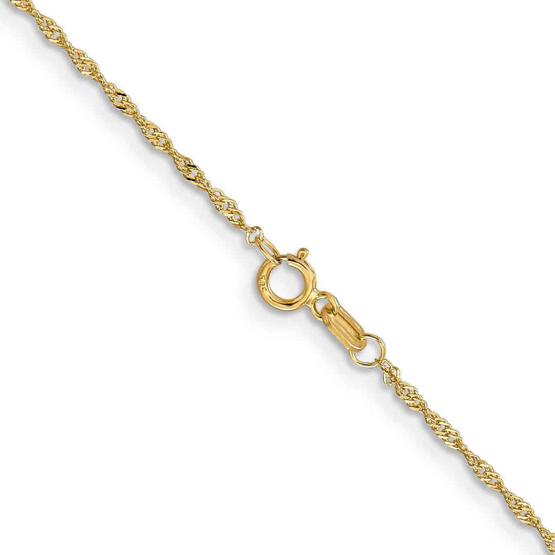 14k Yellow Gold 1.1-m wide Polished Singapore Chain