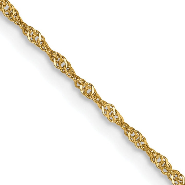 14k Yellow Gold 1.1-m wide Polished Singapore Chain