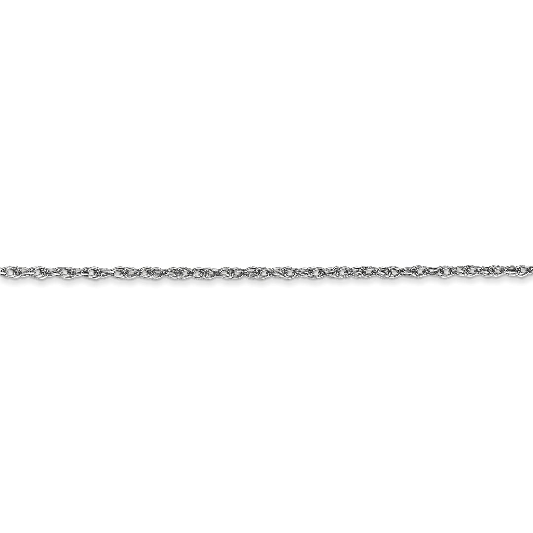 14k White Gold 1.30mm Heavy-Baby Rope Chain