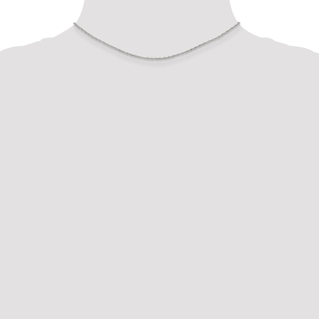 14k White Gold 1.30mm Heavy-Baby Rope Chain
