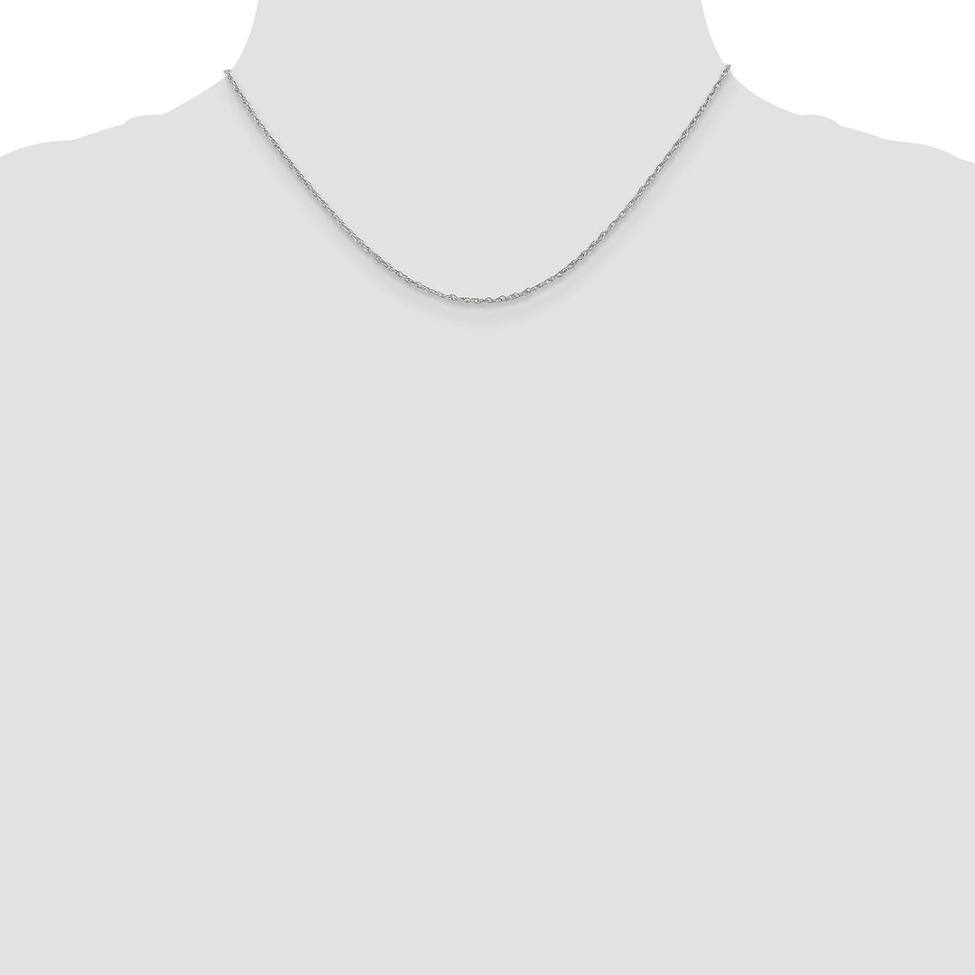 14k White Gold 1.30mm Heavy-Baby Rope Chain