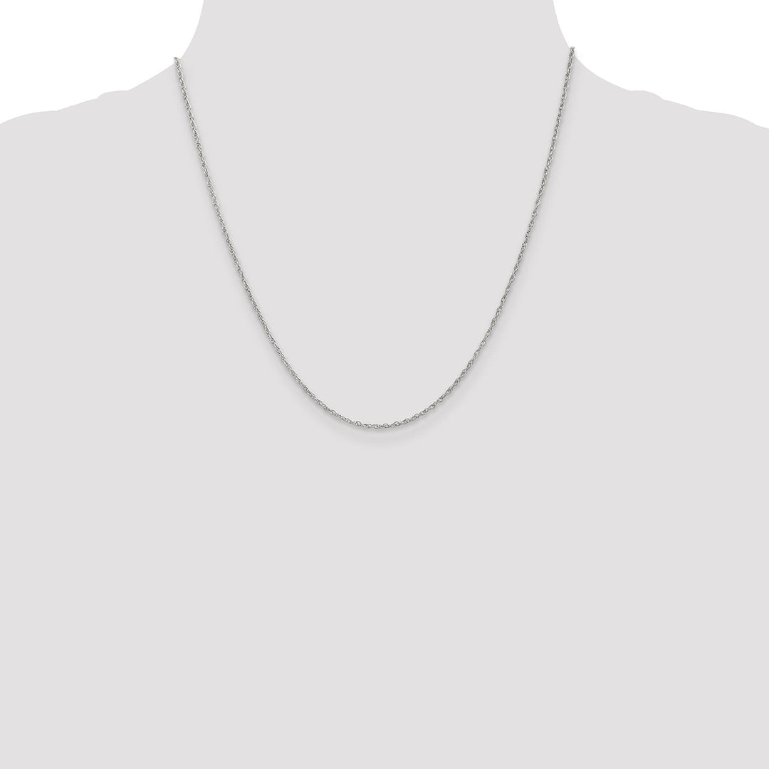 14k White Gold 1.30mm Heavy-Baby Rope Chain