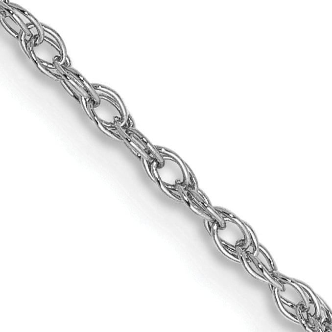 14k White Gold 1.30mm Heavy-Baby Rope Chain