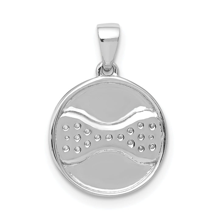 14k White Gold Polished Finish Open Back with Diamonds Bone Charm Pendant