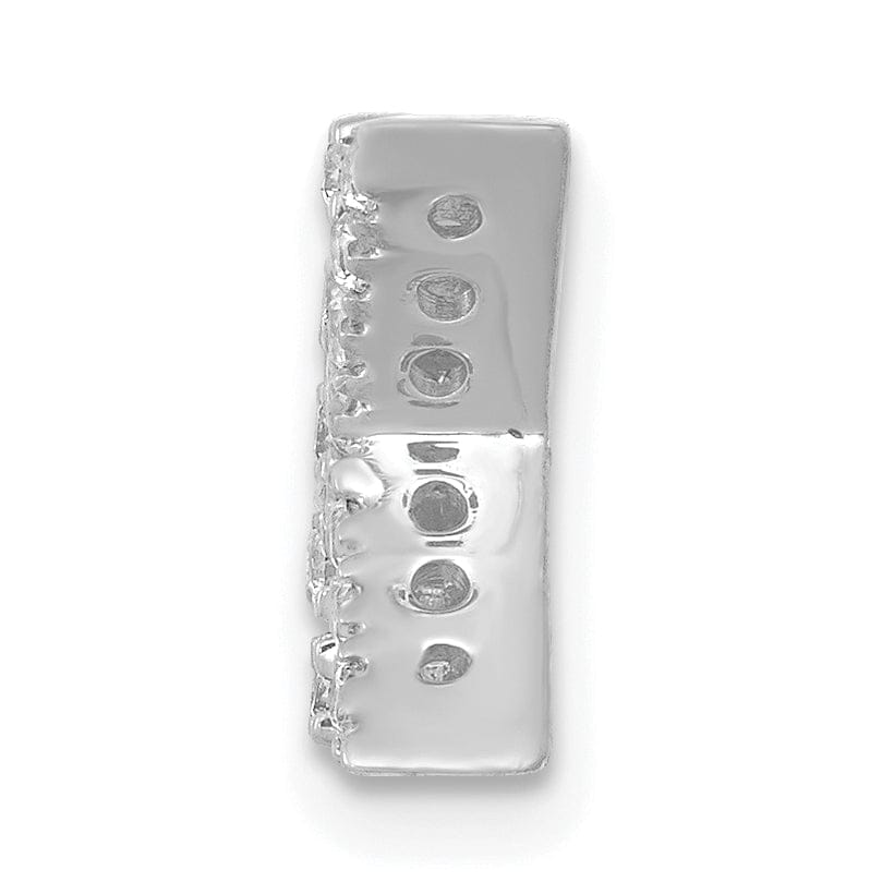 14K White Gold Diamond 0.12-CT Letter K Initial Charm Pendant