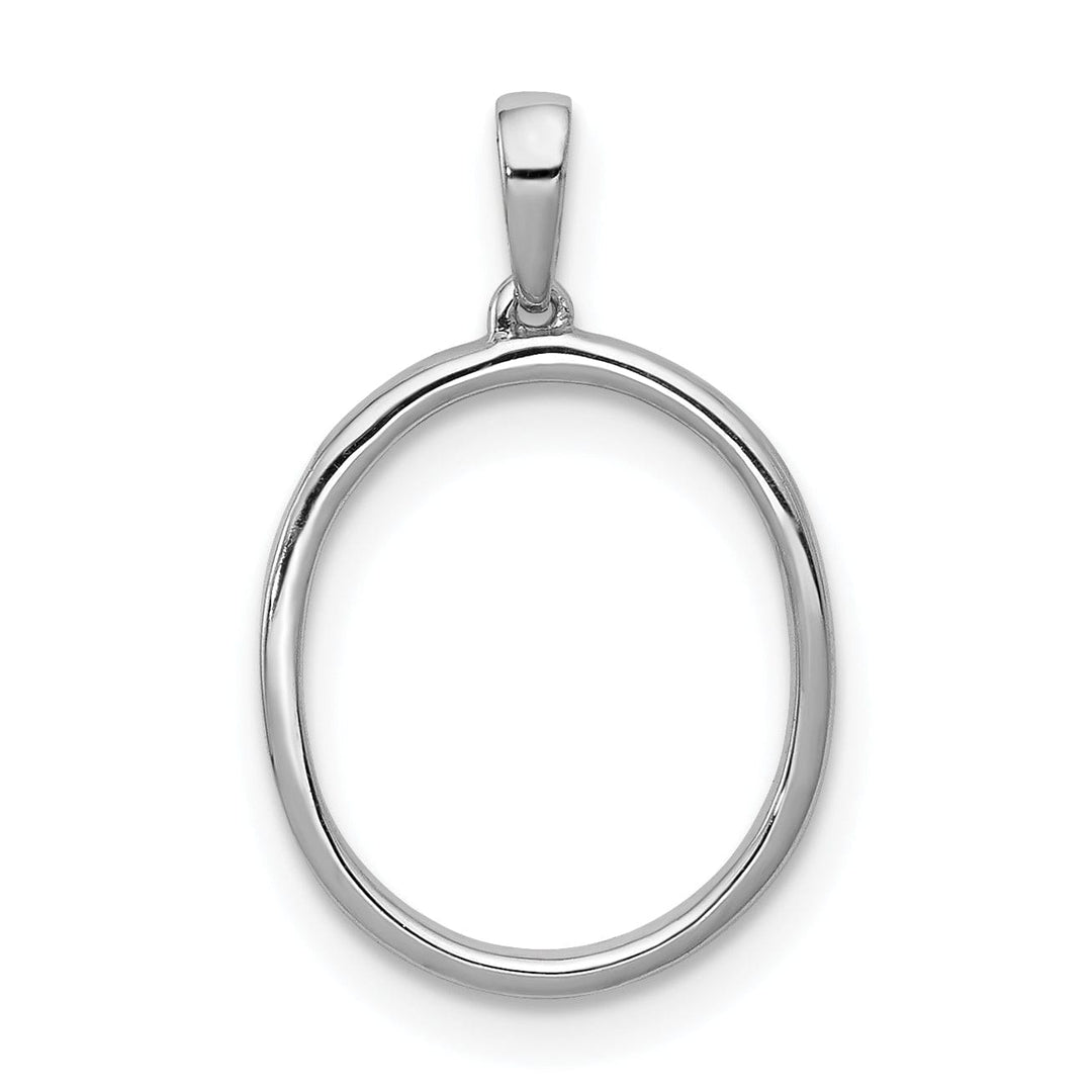 14K White Gold Diamond 0.102-CT Block Letter O Initial Charm Pendant