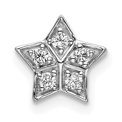 14k yellow Gold Open Back Polished Finish 0.1CT Diamond Star Chain Slide Pendant will not fit omega chain at $ 158.39 only from Jewelryshopping.com