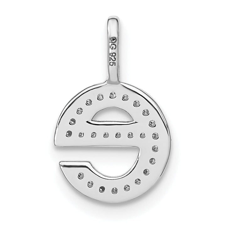 14K White Gold Diamond 0.086-CT Lower Case Style E Initial Charm