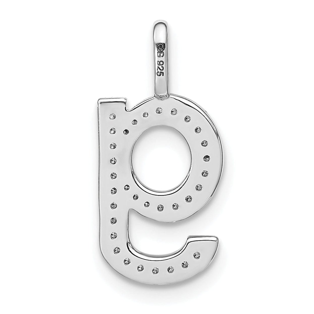 14K White Gold Diamond 0.113-CT Lower Case Style G Initial Charm