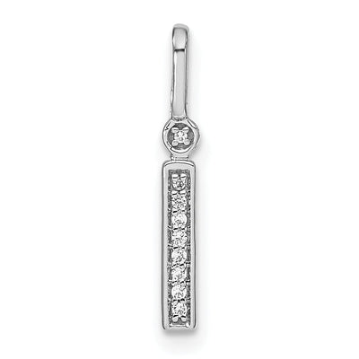 14K White Gold Diamond 0.031-CT Lower Case Style I Initial Charm
