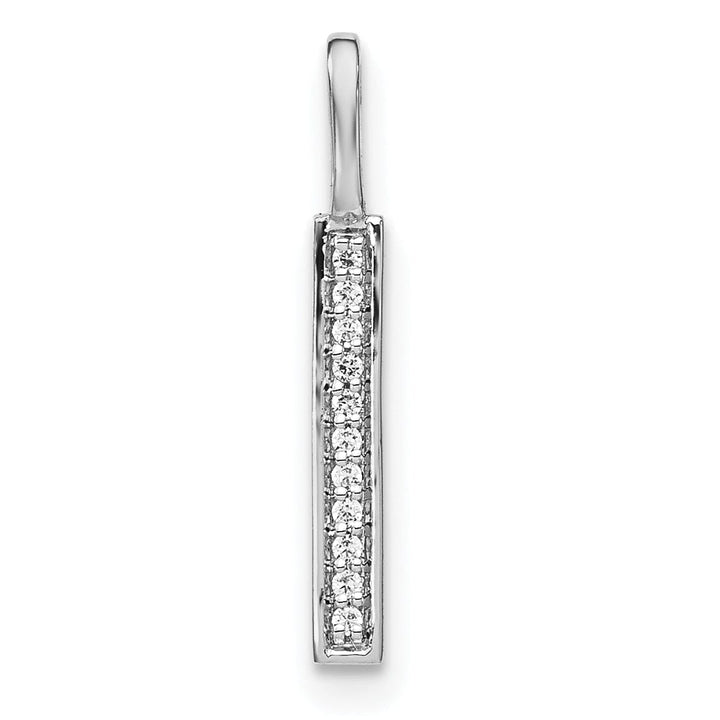 14K White Gold Diamond 0.039-CT Lower Case Style L Initial Charm