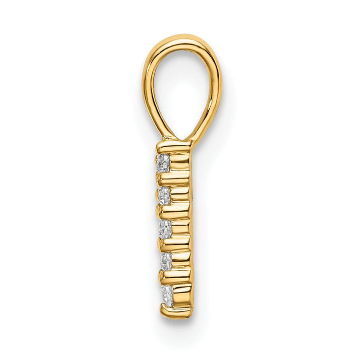 14k Yellow Gold Polished Finish with Diamonds Number 1 Pendant