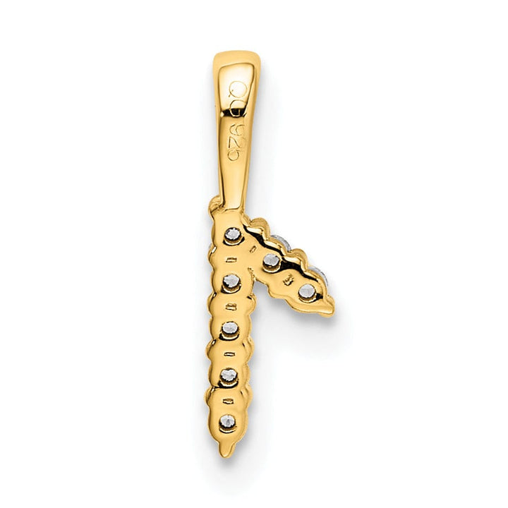 14k Yellow Gold Polished Finish with Diamonds Number 1 Pendant