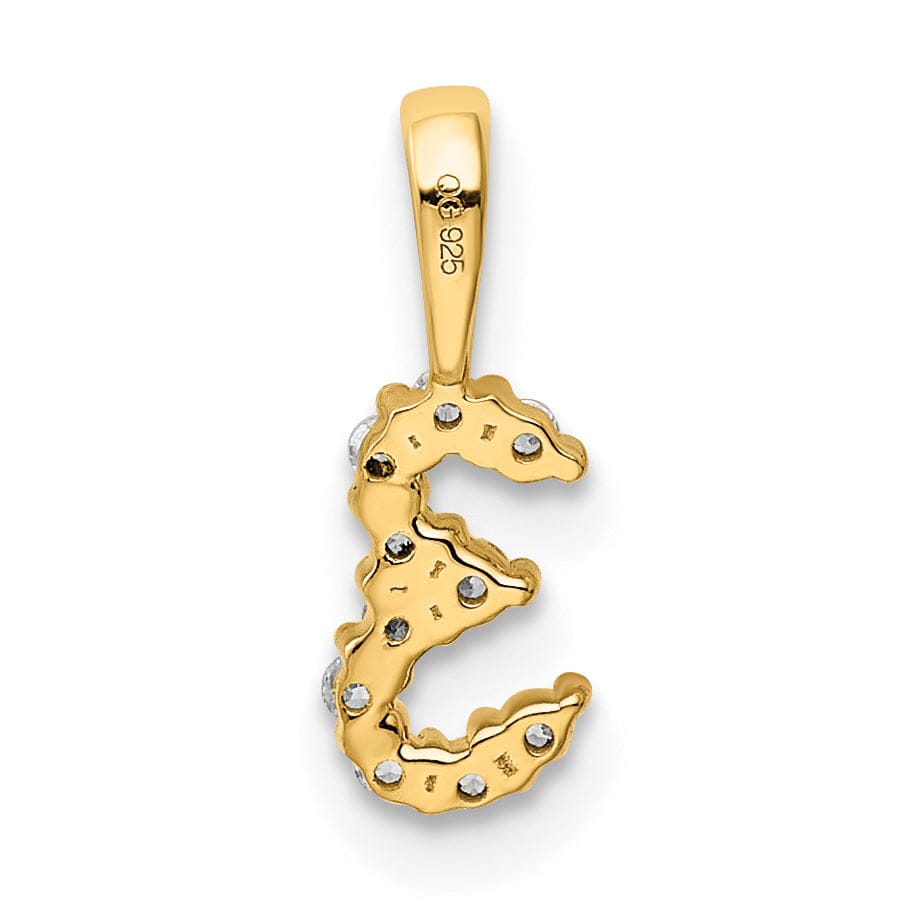 14k Yellow Gold Polished Finish with Diamonds Number 3 Pendant