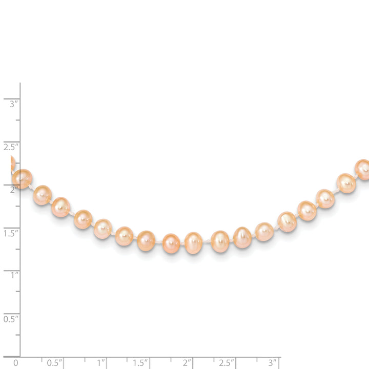 14k Yellow Gold Pink Freshwater Pearl Necklace