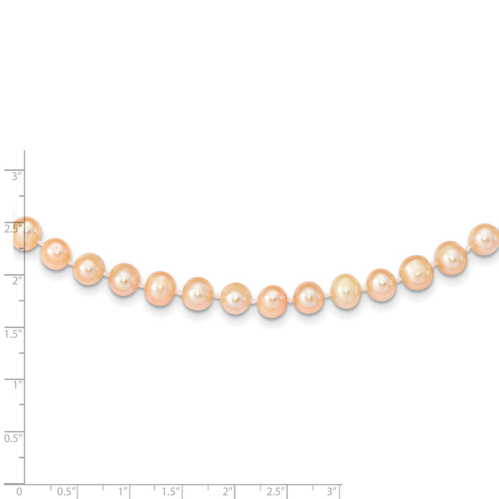 14k Yellow Gold Pink Freshwater Pearl Necklace