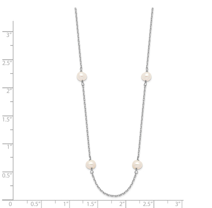 14k White Gold White Cultured Pearl Necklace