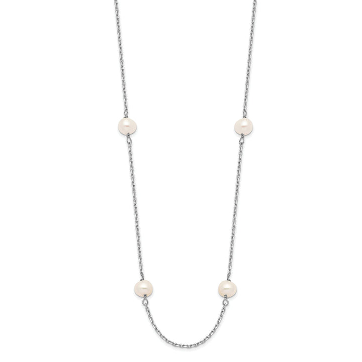 14k White Gold White Cultured Pearl Necklace