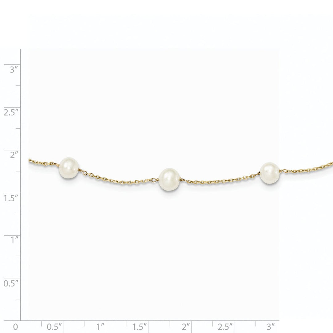 14k Yellow Gold Cultured Pearl Necklace