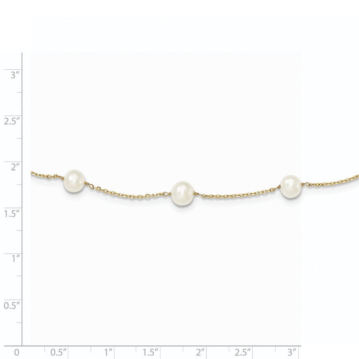 14k Yellow Gold Cultured Pearl Necklace