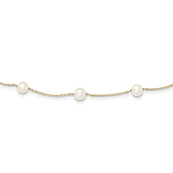 14k Yellow Gold Cultured Pearl Necklace