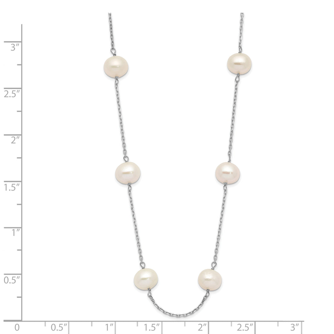 14k White Gold White Cultured Pearl Necklace