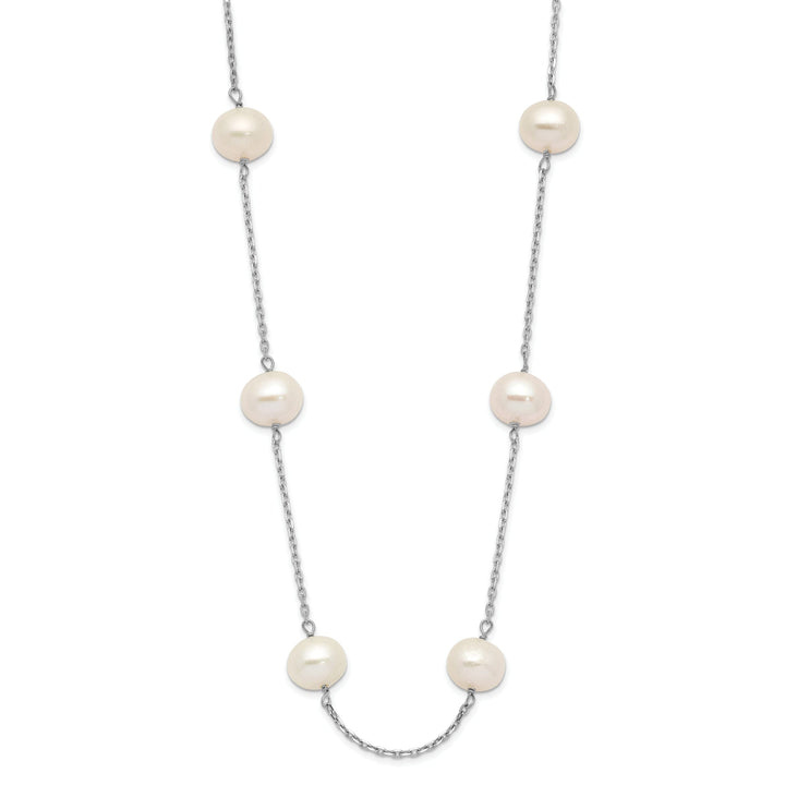 14k White Gold White Cultured Pearl Necklace